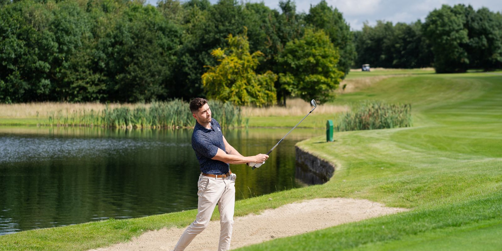 Corporate Golf 1 - Man playing golf at The Heritage